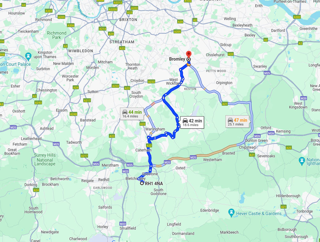 Map showing relationship between THS Homes Ltd and London Borough of Bromley