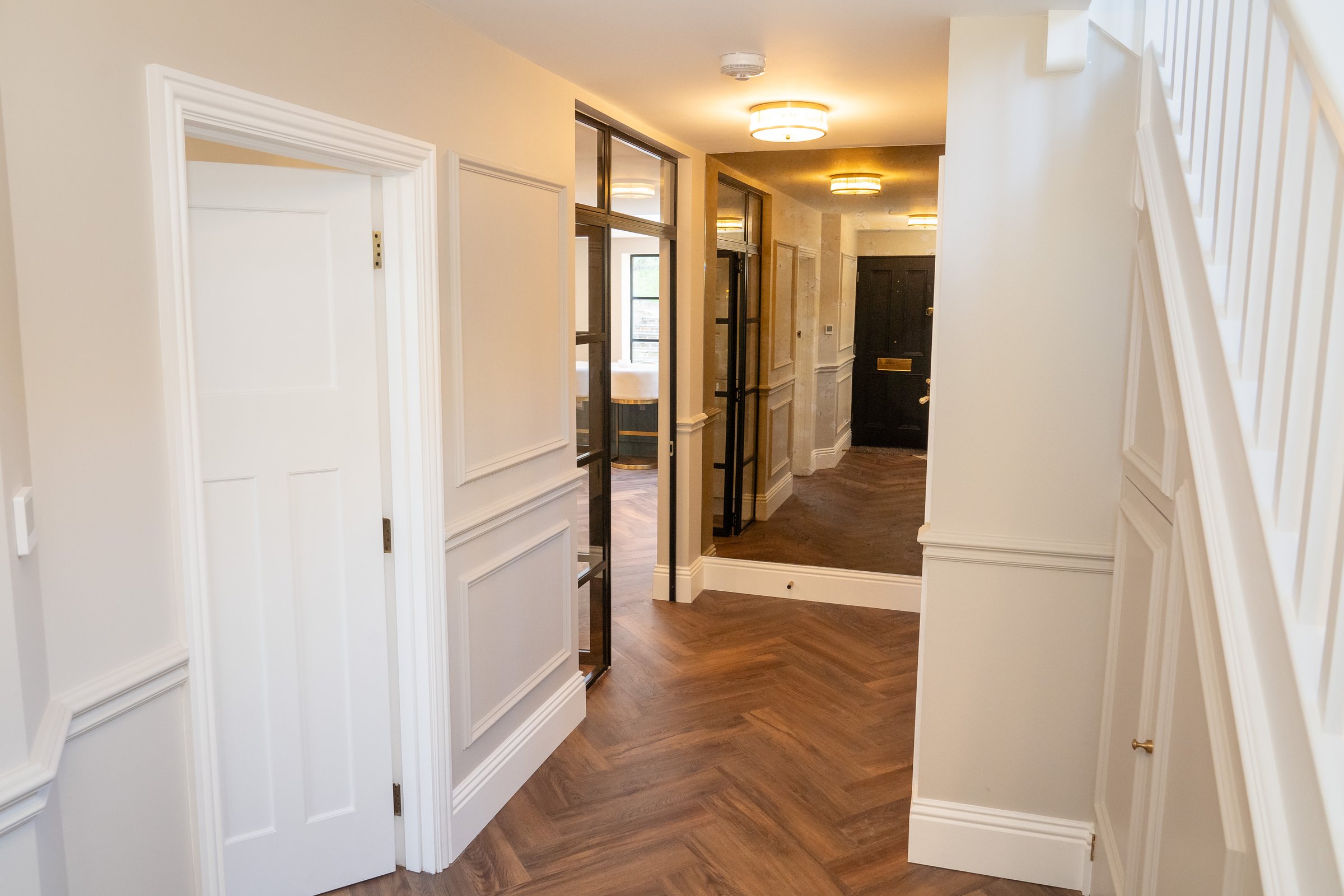 image shows: Hallway/Landing detail From Ths Homes Ltd Project   Family Rooms Oxted Extension Builder Backgroun