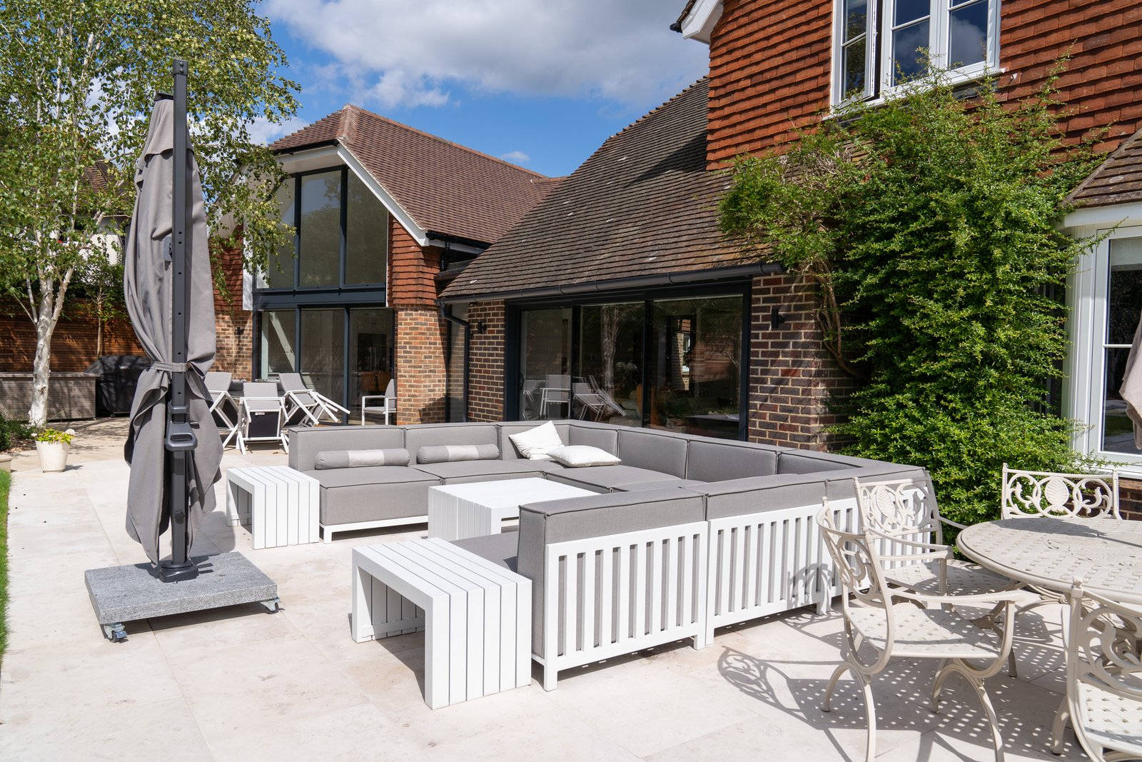 Photograph of Garage New Build Patio Seating Area