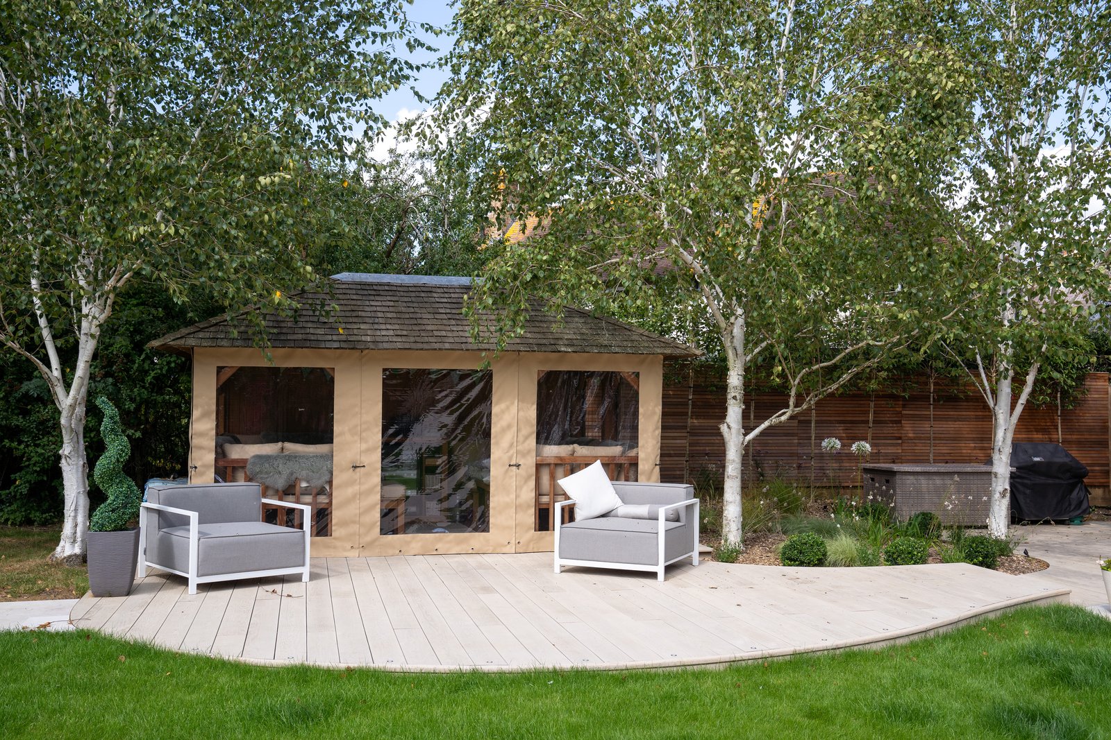 image shows: Garden detail From Ths Homes Ltd Project   House Extension 2 Storey Open Plan Artist Studio